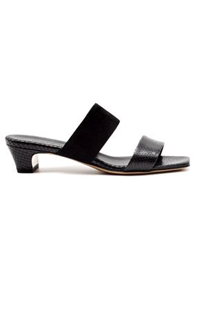Sandalo mule in pelle nera MARA BINI | Z551NERO